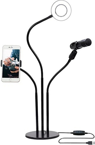 Aro De Luz Con Soporte Para Microfono Y Telefono