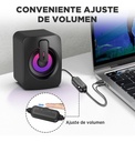 Bocina Para Usb A2 Altavoces De Pc Con Luz Led Cambio De Rgb