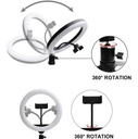 Lampara Aro Luz Led Rgb + Tripie 26cm Diam. Porta Celular