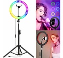 Lampara Aro Luz Led Rgb + Tripie 26cm Diam. Porta Celular