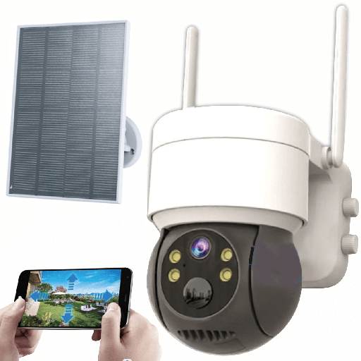 [2314] CAMARA DE SEGURIDAD TIPO DOMO SOLAR APP ICSEE