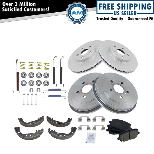 Ceramic freno Pad revestido Rotor zapata tambor KitCorolla