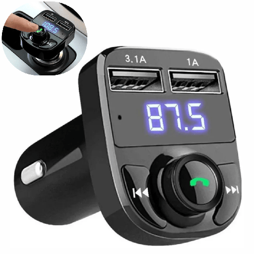 [2421] Adaptador bluetooth microSD mp3 dual usb automovil CC29