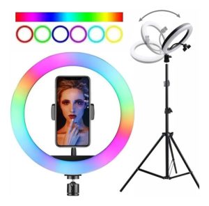 ARO DE LUZ LED RGB PORTACELULAR 10 PULGADAS LED604